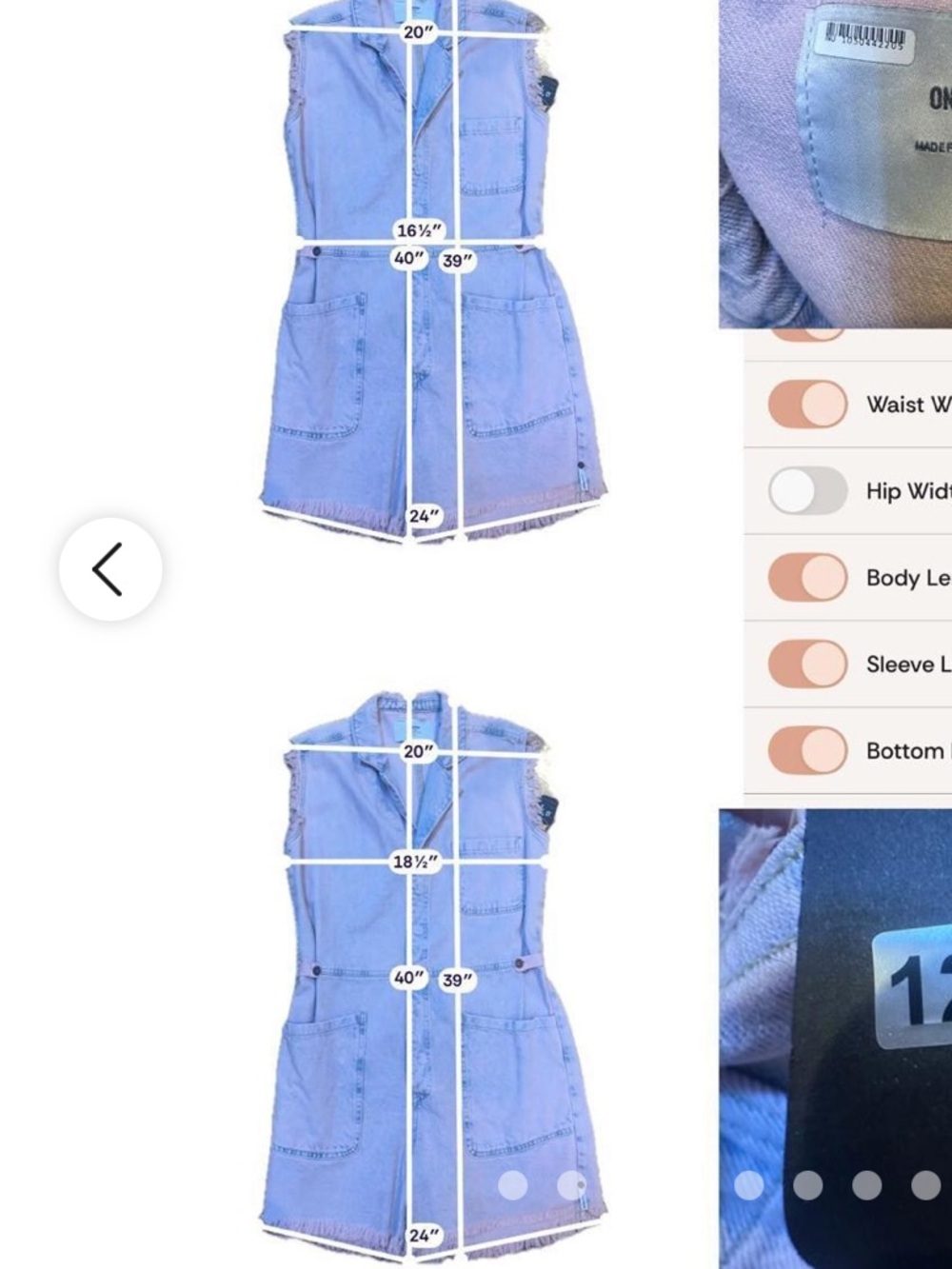 One Teaspoon x Free People Palisades Pink Haze Denim Short Edgy Overalls NWT sm - Picture 7 of 7